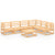 7 Piece Garden Lounge Set Solid Pinewood