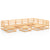 10 Piece Garden Lounge Set Solid Pinewood