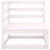 10 Piece Garden Lounge Set White Solid Pinewood