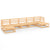 7 Piece Garden Lounge Set Solid Pinewood