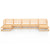 7 Piece Garden Lounge Set Solid Pinewood