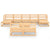 10 Piece Garden Lounge Set Solid Pinewood