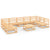 10 Piece Garden Lounge Set Solid Pinewood