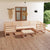 7 Piece Garden Lounge Set Solid Pinewood