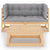 3 Piece Garden Lounge Set with Cushions Solid Pinewood