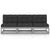 3-Seater Sofa with Cushions Solid Pinewood