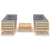 7 Piece Garden Lounge Set with Cushions Solid Pinewood