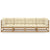 4-Seater Garden Sofa with Cushions Solid Pinewood