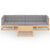 5 Piece Garden Lounge Set with Cushions Solid Pinewood