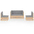 4 Piece Garden Lounge Set with Cushions Solid Pinewood
