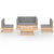 5 Piece Garden Lounge Set with Cushions Solid Pinewood