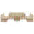 8 Piece Garden Lounge Set with Cushions Solid Pinewood