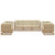 7 Piece Garden Lounge Set with Cushions Solid Pinewood