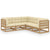 5 Piece Garden Lounge Set with Cushions Solid Pinewood