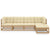 5 Piece Garden Lounge Set with Cushions Solid Pinewood