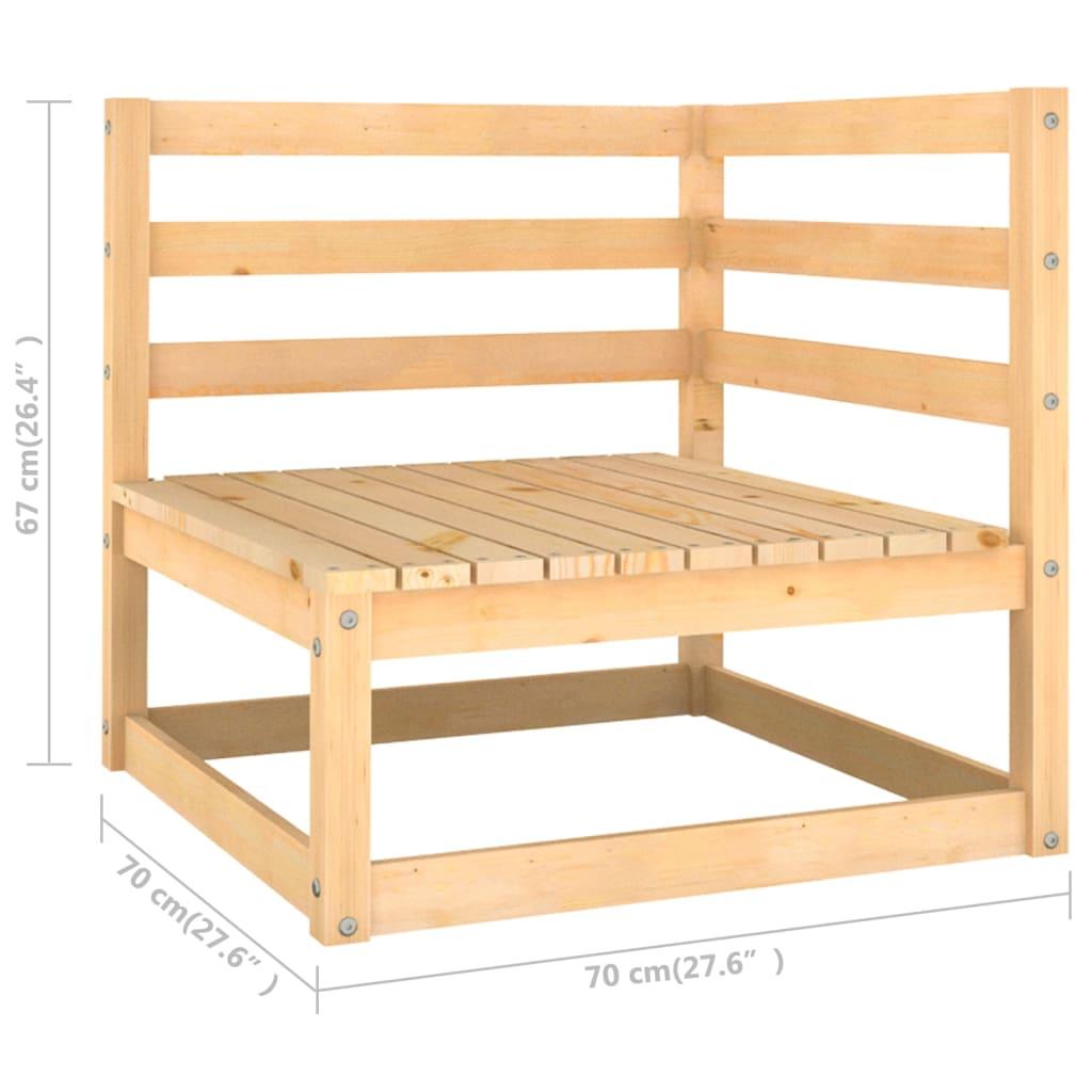 7 Piece Garden Lounge Set with Cushions Solid Pinewood