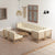 9 Piece Garden Lounge Set with Cushions Solid Pinewood