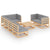 8 Piece Garden Lounge Set with Cushions Solid Pinewood
