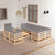 9 Piece Garden Lounge Set with Cushions Solid Pinewood