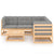 6 Piece Garden Lounge Set with Cushions Solid Pinewood