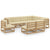 9 Piece Garden Lounge Set & Cushions Honey Brown Solid Pinewood