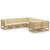 8 Piece Garden Lounge Set & Cushions Honey Brown Solid Pinewood