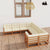8 Piece Garden Lounge Set & Cushions Honey Brown Solid Pinewood
