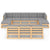 10 Piece Garden Lounge Set with Cushions Solid Pinewood
