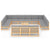 14 Piece Garden Lounge Set with Cushions Solid Pinewood