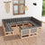 11 Piece Garden Lounge Set with Cushions Solid Pinewood