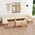 12 Piece Garden Lounge Set&Cushions Honey Brown Solid Pinewood