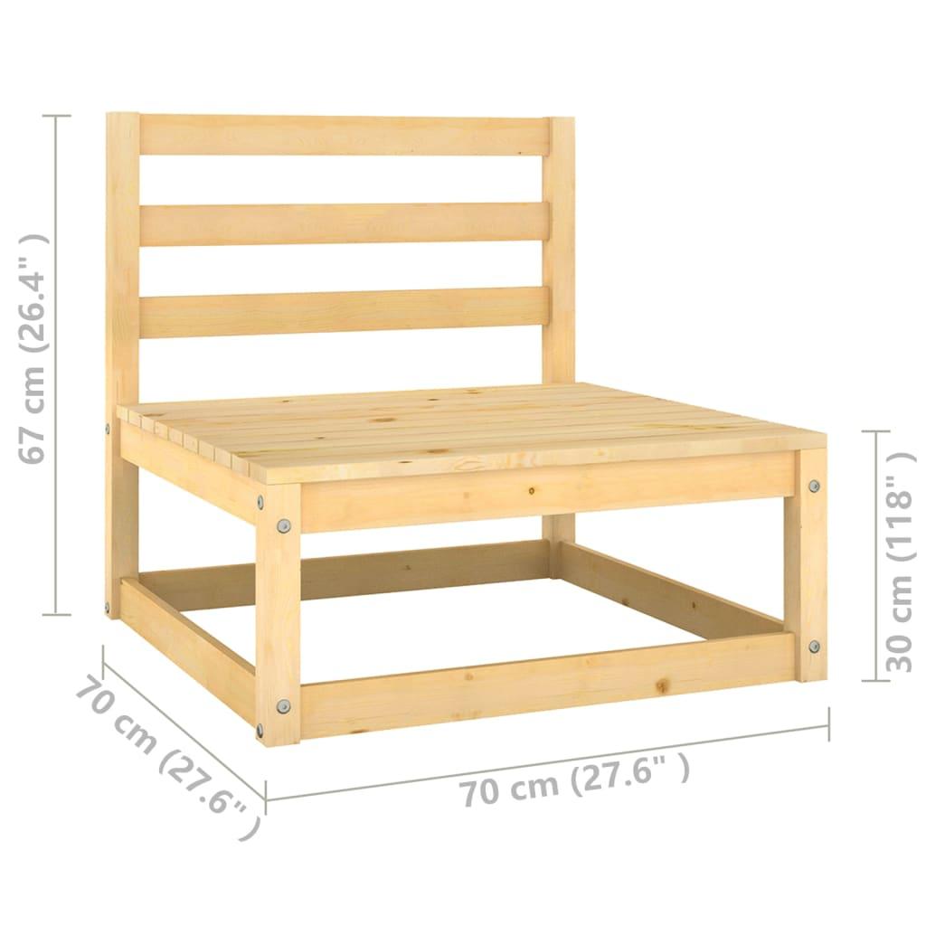 8 Piece Garden Lounge Set with Cushions Solid Pinewood