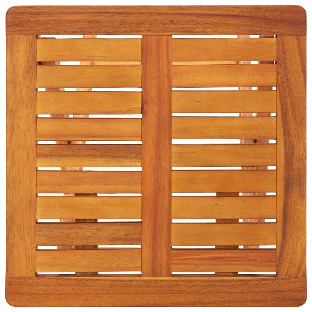 Sun Loungers 2 pcs with Table and Cushions Solid Acacia Wood