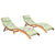 Sun Loungers 2 pcs with Cushions Solid Acacia Wood