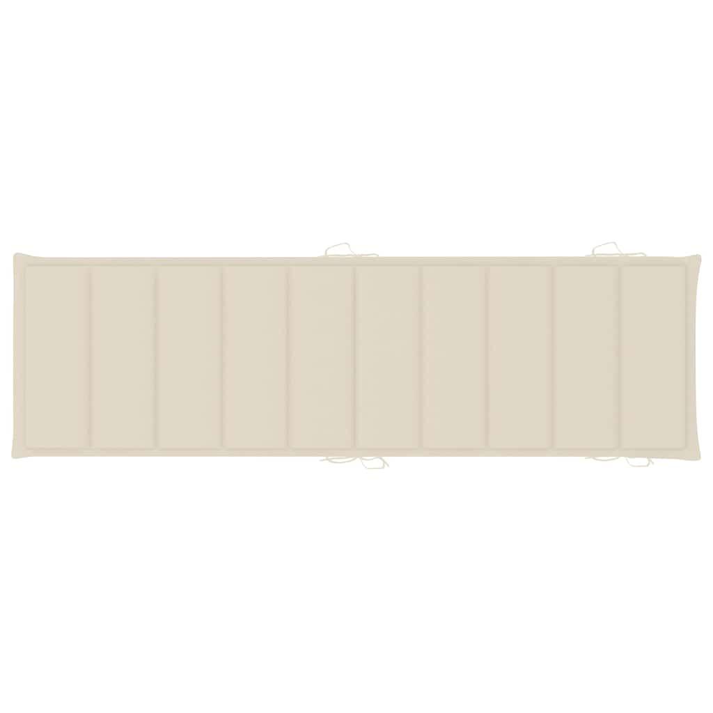 Sun Loungers 2 pcs with Table and Cushions Solid Wood Acacia