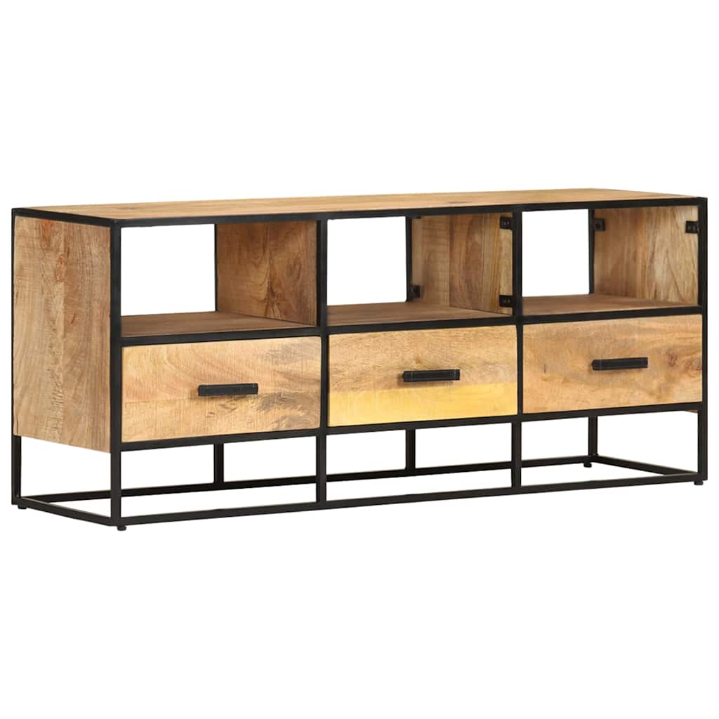 TV Cabinet 110x30x45 cm Rough Mango Wood