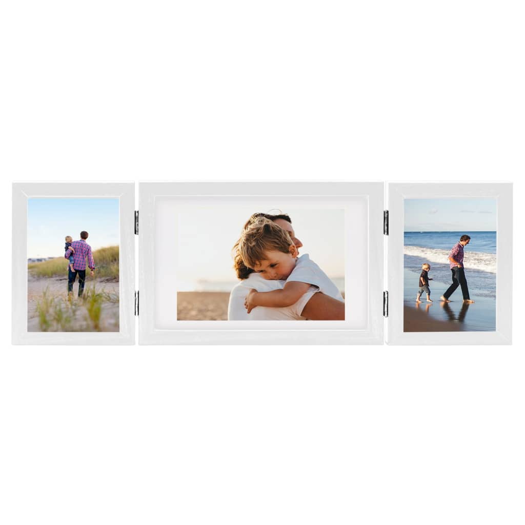 Trifold Photo Frame Collage White 28x18 cm+2x(13x18 cm)