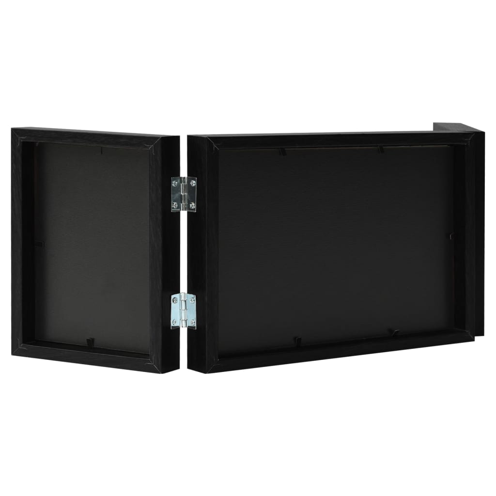 Trifold Photo Frame Collage Black 28x18 cm+2x(13x18 cm)