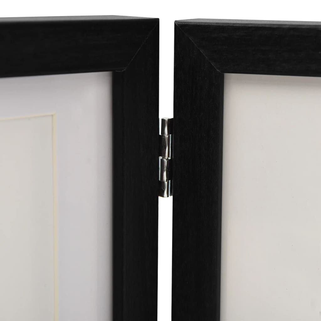 Trifold Photo Frame Collage Black 28x18 cm+2x(13x18 cm)