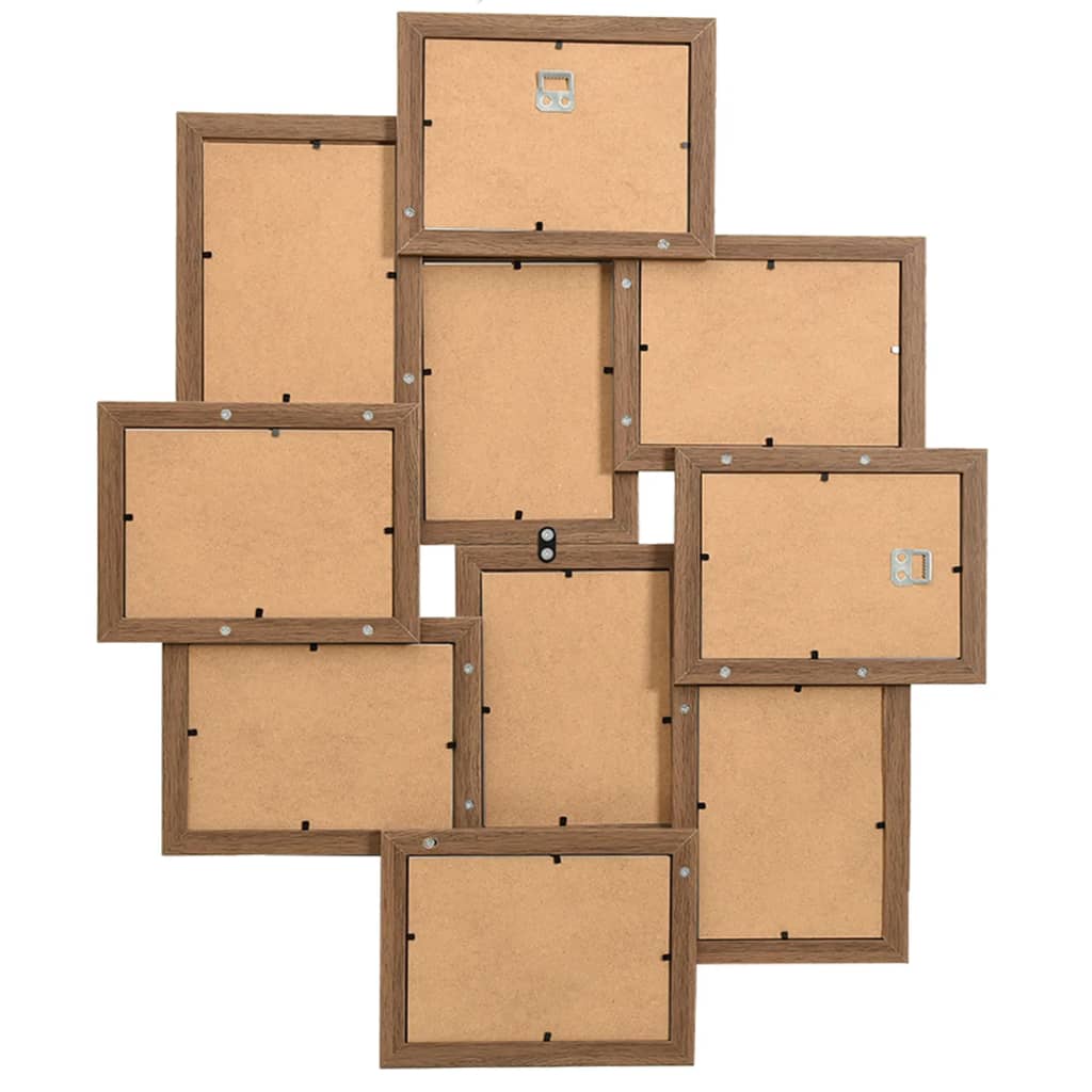 Collage Photo Frame for Picture 10 pcs 13x18 cm Light Brown MDF