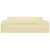 3-Seater Stretch Couch Slipcover Cream Polyester Jersey