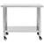 Kitchen Work Table with Wheels 80x60x85 cm Stainless Steel