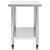 Kitchen Work Table with Wheels 80x60x85 cm Stainless Steel