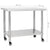 Kitchen Work Table with Wheels 80x60x85 cm Stainless Steel