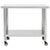 Kitchen Work Table with Wheels 100x60x85 cm Stainless Steel