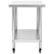 Kitchen Work Table with Wheels 100x60x85 cm Stainless Steel