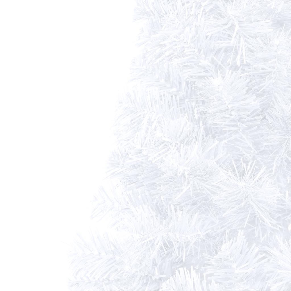 Artificial Half Pre-lit Christmas Tree with Stand White 120 cm PVC