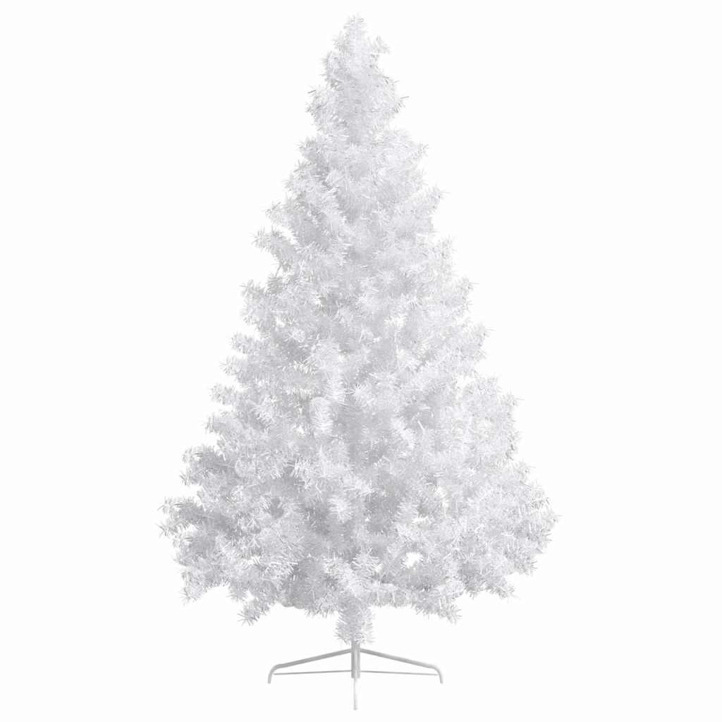 Artificial Half Pre-lit Christmas Tree with Stand White 180 cm PVC
