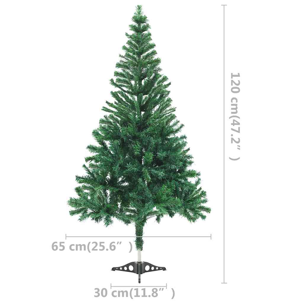 Artificial Pre-lit Christmas Tree with Stand 120cm 230 Branches