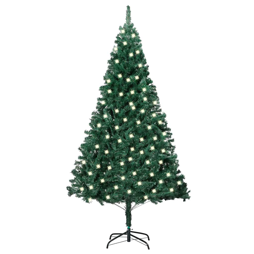 Artificial Pre-lit Christmas Tree Thick Branches Green 120 cm